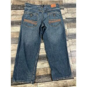 Timberland jeans mens 42 baggy wide‎ leg dark blue  100% cotton